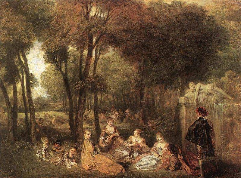 Jean antoine Watteau Les Champs Elysees oil painting image